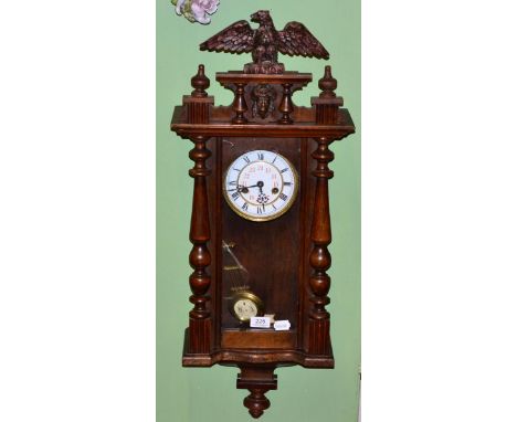 A Gustav Becker striking wall clock 