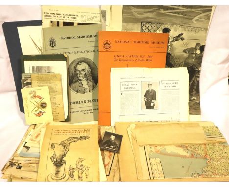 Collection of Pre WWII Wartime and Post War ephemera; documents and maps, German, British and Japanese examples. P&amp;P Grou