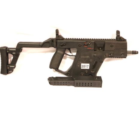 Vector 45 ACP electric semi-automatic BB firing machine gun with two mags. P&amp;P Group 3 (£25+VAT for the first lot and £5+