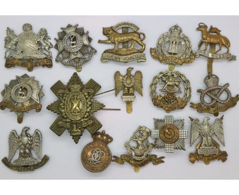 Fifteen British regimental cap badges. P&amp;P Group 1 (£14+VAT for the first lot and £1+VAT for subsequent lots) 