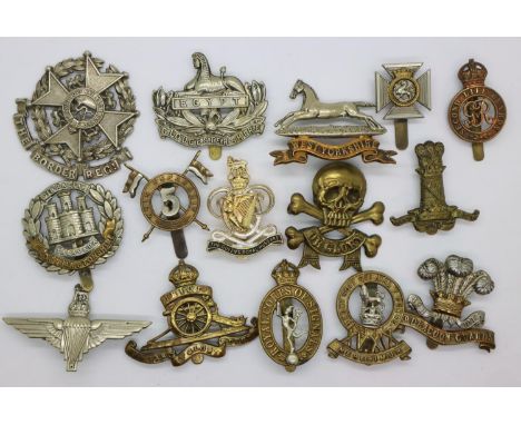 Fifteen British military regimental cap badges. P&amp;P Group 1 (£14+VAT for the first lot and £1+VAT for subsequent lots) 