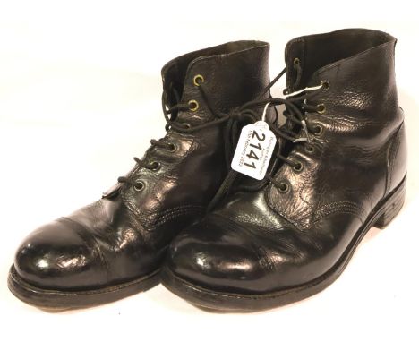 WWII British Army hobnailed boots, stamped with the War Department Stamp, size 8 large. P&amp;P Group 2 (£18+VAT for the firs