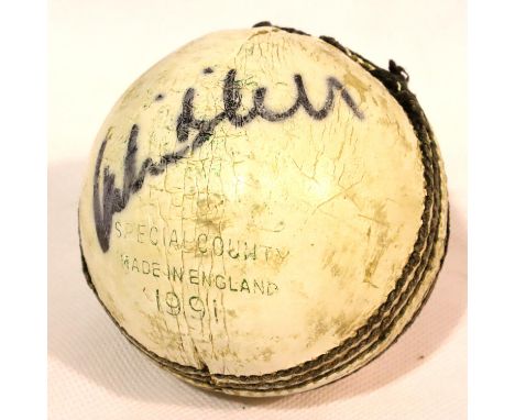 Signed Hampshire County Cricket Club ball, Paul Whittaker and Mark Nicholas. P&amp;P Group 1 (£14+VAT for the first lot and £