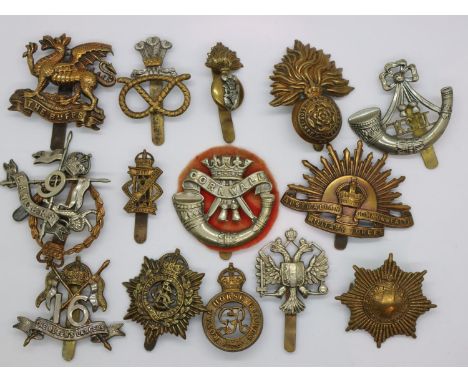 Fifteen British regimental cap badges. P&amp;P Group 1 (£14+VAT for the first lot and £1+VAT for subsequent lots) 