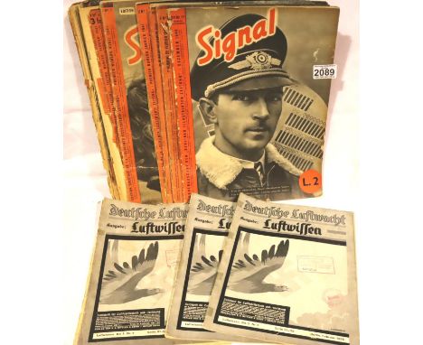 Collection of Luftwaffe and Signal magazines. P&amp;P Group 2 (£18+VAT for the first lot and £3+VAT for subsequent lots) 