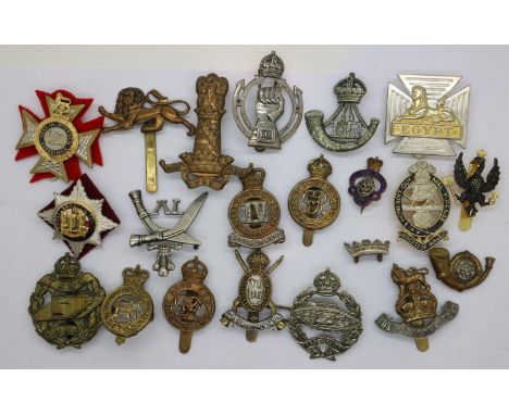 Twenty British military regimental cap badges. P&amp;P Group 1 (£14+VAT for the first lot and £1+VAT for subsequent lots) 