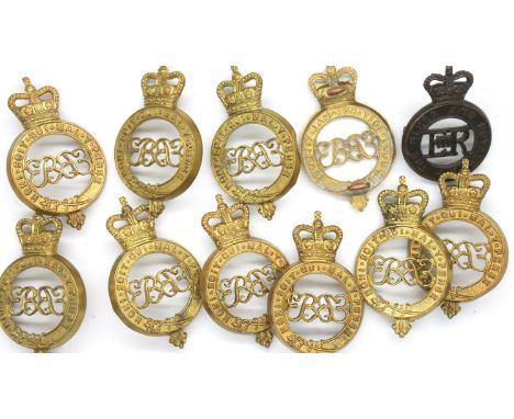 Eleven cap badges of the Blues and Royals. P&amp;P Group 1 (£14+VAT for the first lot and £1+VAT for subsequent lots) 