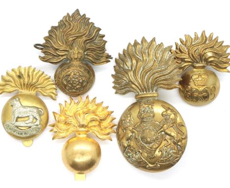 Royal Fusiliers badges including Royal Munster, Royal London and a Royal Scots Fusiliers helmet plate. P&amp;P Group 1 (£14+V