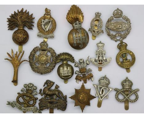 Fifteen British regimental cap badges. P&amp;P Group 1 (£14+VAT for the first lot and £1+VAT for subsequent lots) 