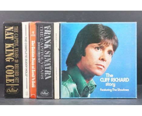 Vinyl - 6 box sets to include Buddy Holly, Nat King Cole, Frank Sinatra, Cliff Richard x 2, The Golden Years Of Rock N Roll. 