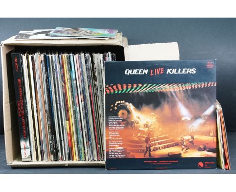 Vinyl - Over 80 Rock &amp; Pop LPs, 1 CD box set, and 12 7" singles to include Queen, Steve Hillage, Fleetwood Mac, Kate Bush