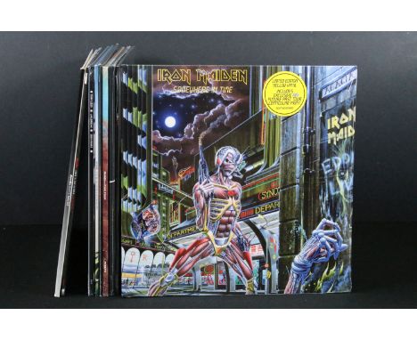 Vinyl - 9 Metal / Rock recent release and re-release LP’s to include:  Iron Maiden – Somewhere in Time (EU 2024 yellow vinyl)