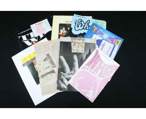 Memorabilia - 8 items of The Who memorabilia to include: The Who 1969 Fairfield Hall Croydon promotional poster / biography s