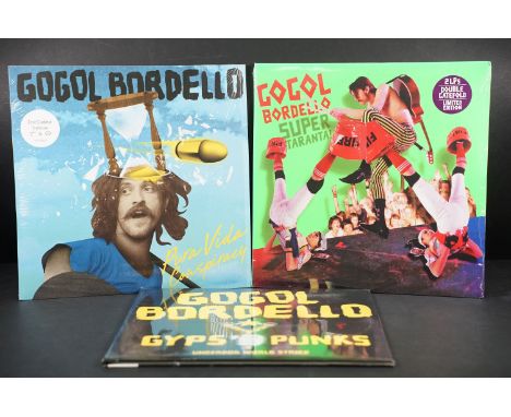 Vinyl - 3 Gogol Bordello LP’s to include: Super Taranta! (SideOneDummy Records – SD1334-1, US 2007 limited edition double alb