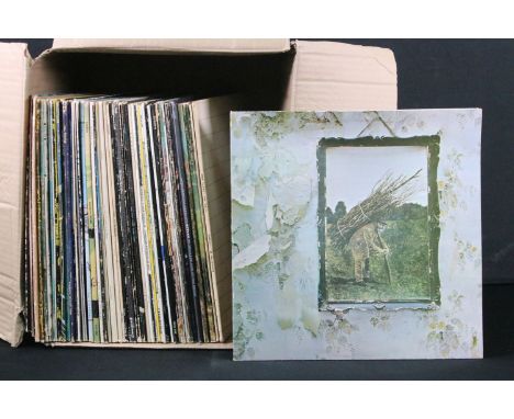 Vinyl - Over 50 Rock &amp; Pop LPs, 1 12" and 1 tour programme to include Led Zeppelin, Pink Floyd x 4, Queen x 6 (inc Jazz w