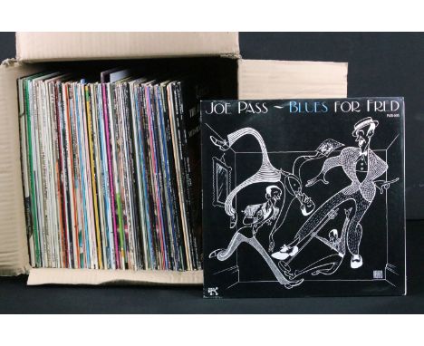 Over 70 Jazz / Modern Jazz / Jazz Fusion / Hard Bop LPs featuring foreign pressings to include Joe Pass, Tiny Grimes, Bill Fr