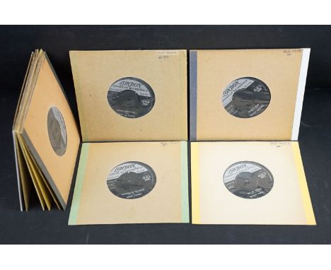 Vinyl - Rock ’N’ Roll / Rockabilly - 10 rarer UK 1st pressing 7” singles on London Records to include: Mickey Denton (45-HL-X