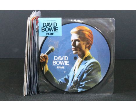 Vinyl - 11 7" singles / EPs to include 6 sealed David Bowie 40th anniversary picture discs, 2 sealed David Bowie 2015 Record 