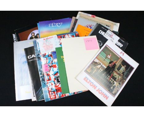 Memorabilia - 36 tour programmes and ticket stubs to include; Elton John 1974, Elton John 1977, Brian Wilson 2000, The Beach 