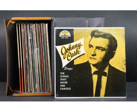 Vinyl - 30 Johnny Cash 1950s / 1960s US pressing LPs featuring 7 original Sun Records pressings and 5 sealed examples. Sleeve