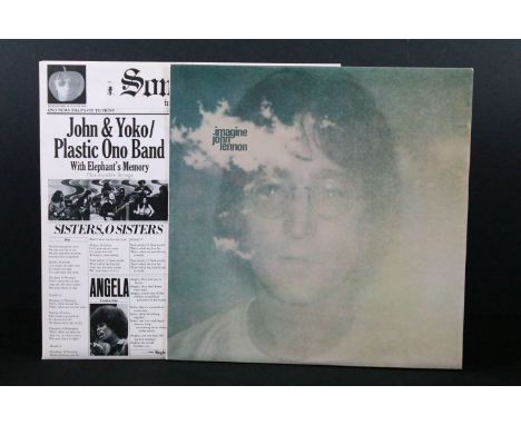 Vinyl - 2 John Lennon &amp; related LPs to include Imagine (PAS 10004) with postcard, poster and inner sleeve (sleeve require