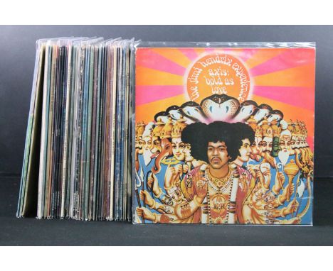 Vinyl - 36 Jimi Hendrix UK pressing LPs and 3 12" singles spanning his career to include Electric Ladyland, Axis Bold As Love