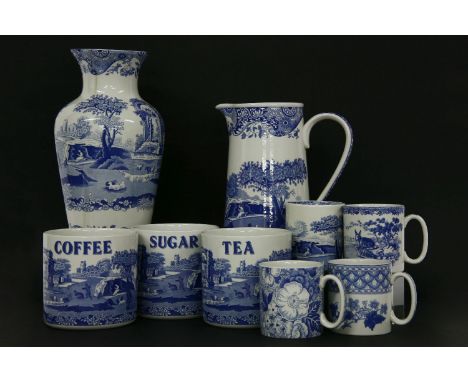 A collection of Spode blue and white porcelain