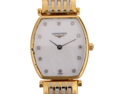 LONGINES - a lady's gold plated stainless steel La Grande Classique De Longines quartz bracelet watch, ref. L4.205.2.87.7, ci