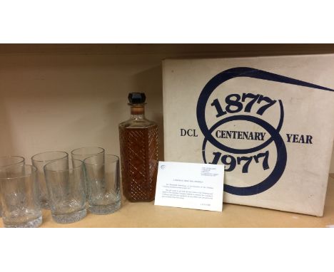 DCL CENTENARY YEAR DECANTER SET
Bottled and gifted to staff to celebrate the centenary year of The Distillers Company Ltd in 