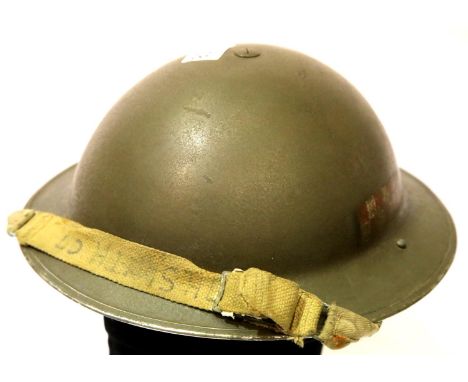 WWII British B.E.F Helmet-Argyll &amp; Sutherland Regiment. P&amp;P Group 2 (£18+VAT for the first lot and £3+VAT for subsequ