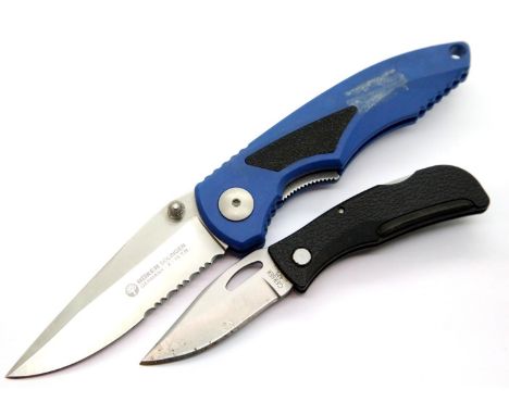 New old stock Boker folding knife and a Gerber example (blade lengths 10 &amp; 6 cm) P&amp;P Group 2 (£18+VAT for the first l