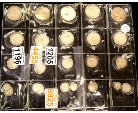 WWI coin sets, Half Crown to Threepence for each year 1914 to 1918 inclusive. P&amp;P Group 1 (£14+VAT for the first lot and 