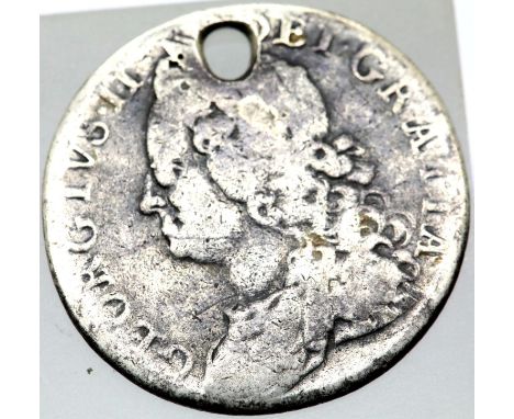 1758 - Silver Shilling of King George II. P&amp;P Group 1 (£14+VAT for the first lot and £1+VAT for subsequent lots) 