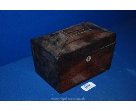 A Rosewood Tea Caddy.
