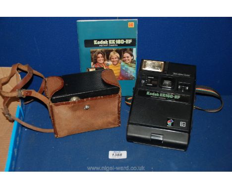 A Hawkeye No. 2 Portrait camera and a Kodak EK160-EF instant Camera