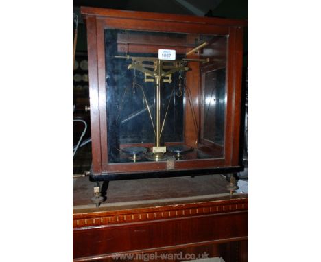 A 1920's glass cased Scales