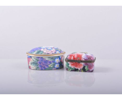 Old Tupton ware ceramic boxes, and other boxes.