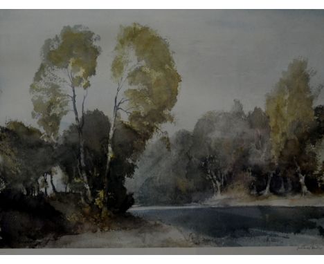 After William Russell Flint, October Morning on the Baise, signed colour print, 49cm x 67cm.