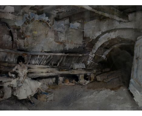 After William Russell Flint, The Tunnel, signed, colour print, 43cm x 58cm.
