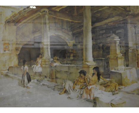 After William Russell Flint, Spanish Women, limited edition colour print 263/850, 49cm x 66cm.