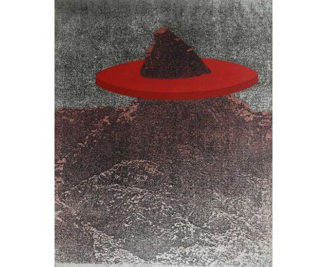Menashe Kadishman (1932-2015) Mountain, 1979, artist proof, signed lower left, serigraph, 74.5 x 60.5 cm (SH), frame 80 x 66 