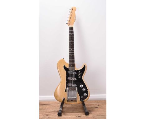 A Burns, London, 'Vista Sonic' electric guitar, circa 1964Body: Solid, blonde maple, black scratchplateNeck: MapleFingerboard