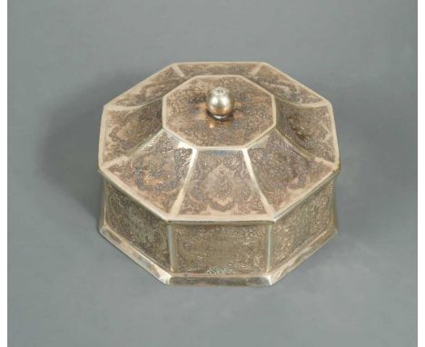 maker not traced (PH in monogram), Isfahan, with Farsi mark 84 indicating 875/1000 standard silver, of octagonal form and wit