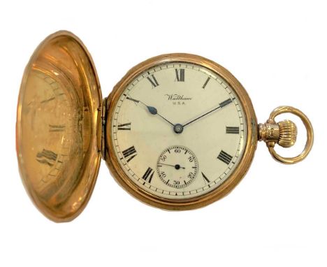 circa 1918, spring-loaded outer cover hinged at 9 o'clock, interior with personal engraving, signed white dial, 42mm diameter