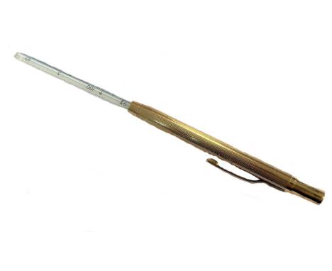 mark of Cohen &amp; Charles, Birmingham 1956, the sleeve resembling a pocket pen with engine turned engraving around a monogr