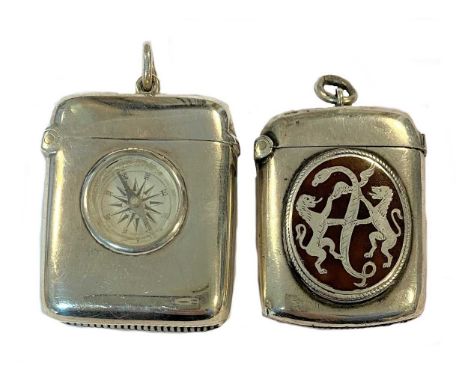 the first with mark of A & J Zimmerman Ltd. (Arthur & John Zimmerman), Birmingham 1895, of rectangular form with spring hinge