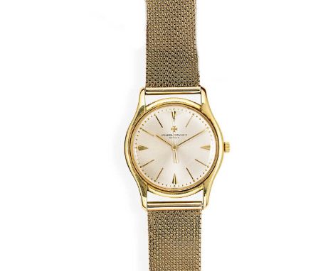 circa 1960, model 6186, the signed circular silvered dial, 28mm diameter, with gold coloured batons and hands, centre sweep a