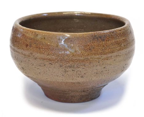 Leach Pottery St Ives, brown stoneware bowl, 15cm diameterGood condition overall, some minor firing faults and a very small c