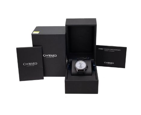 Christopher Ward C1000 Typhoon chronograph wristwatch, c2017. 42mm ceramic case with titanium subframe and crown, webbing str