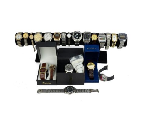 Large collection of ladies &amp; gents wristwatches. Includes: Sekonda, Unistar, Bench, Solo, Pulsar, Seiko, Timex, Anne Klei